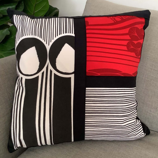 Candles cushion cover on a couch