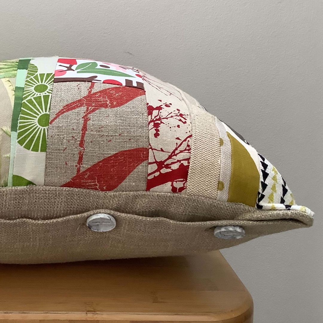 Close up of Until nothing else remains cushion cover