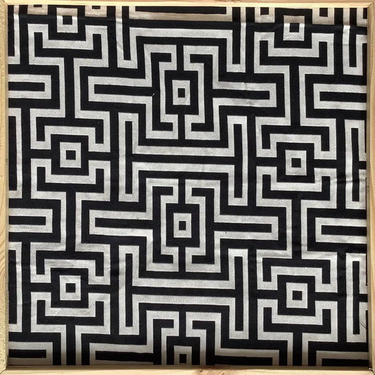 Black and white geometric fabric for custom cushion covers