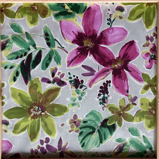 large magenta flowers fabric for custom cushion covers